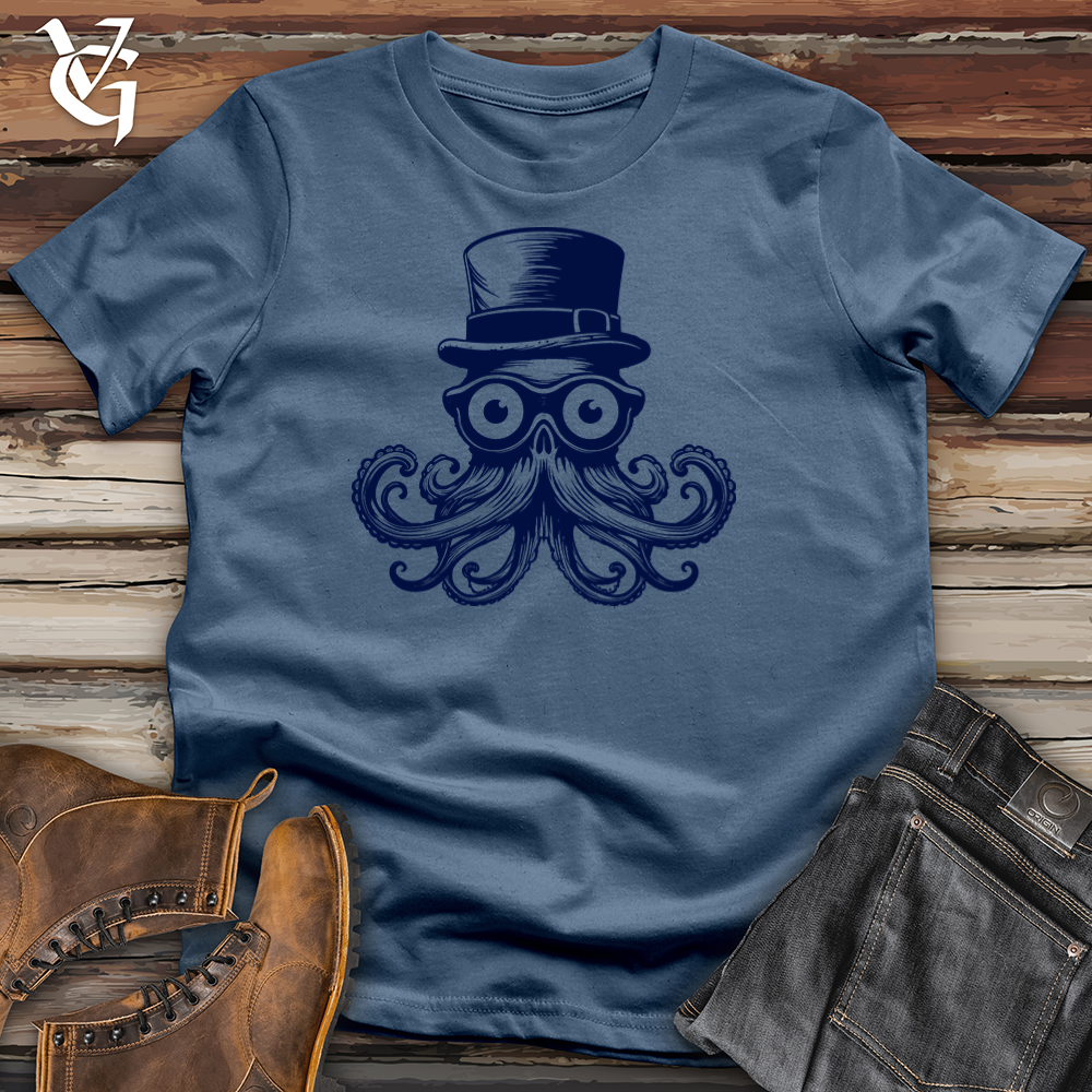 Steampunk Cephalopod Elegance Cotton Tee