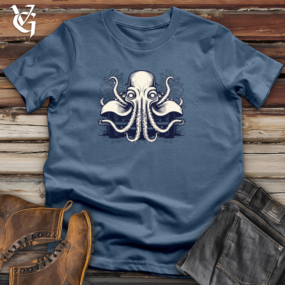 Vintage Car Formed Octopus 01 Cotton Tee