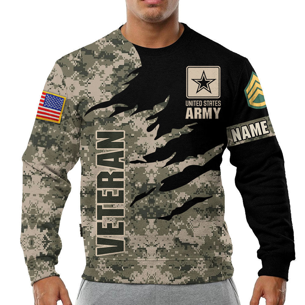 Premium Unique Veteran Shirts Ultra Soft and Comfort Custom Rank Name For Veterans H2511