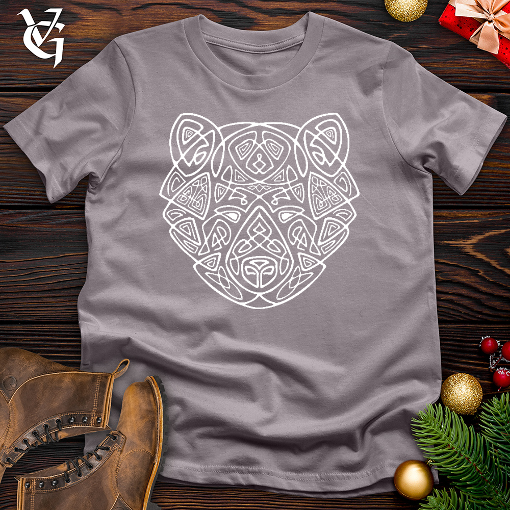 Bear Head Celtic Style Cotton Tee