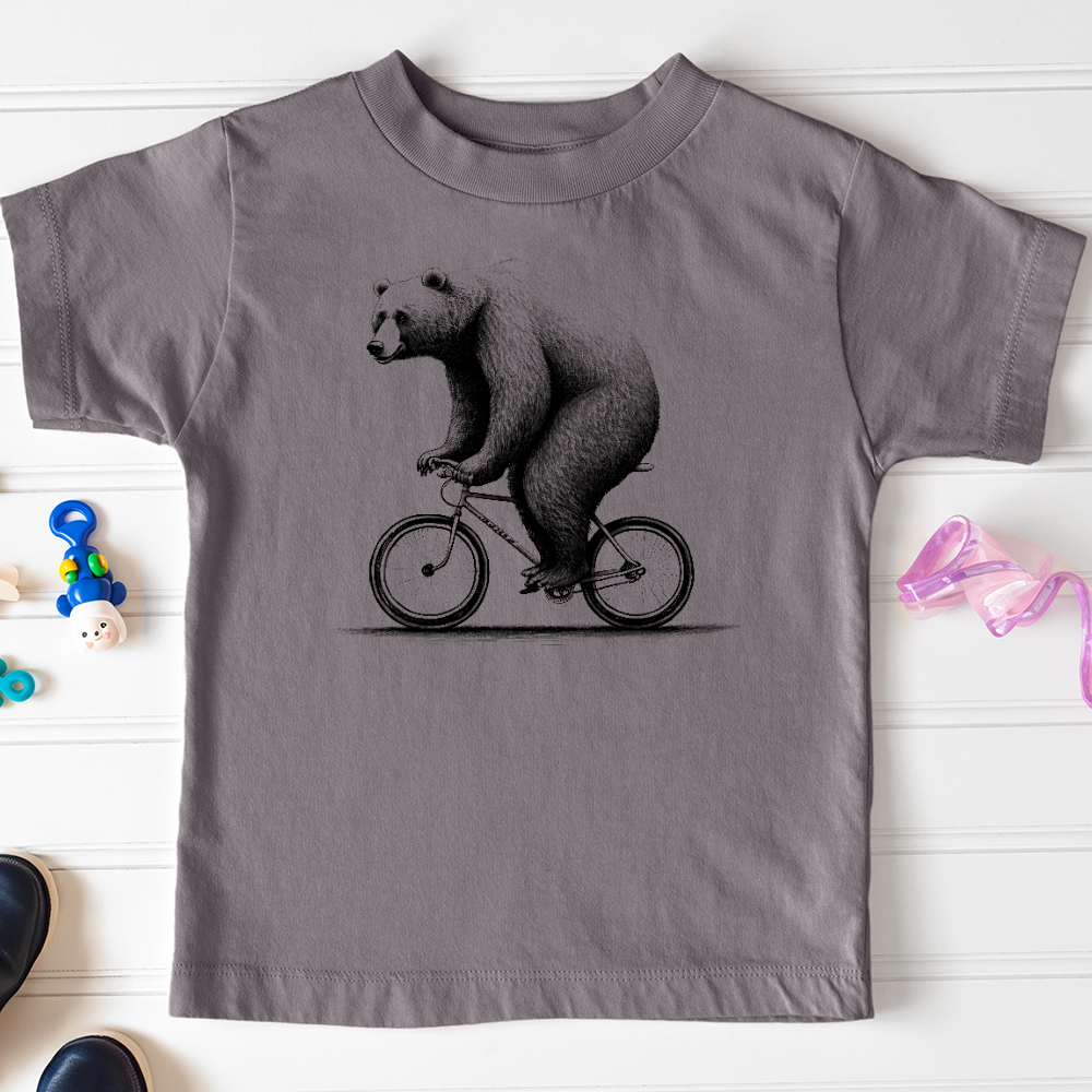 Bear Riding Bike Toddler Tee