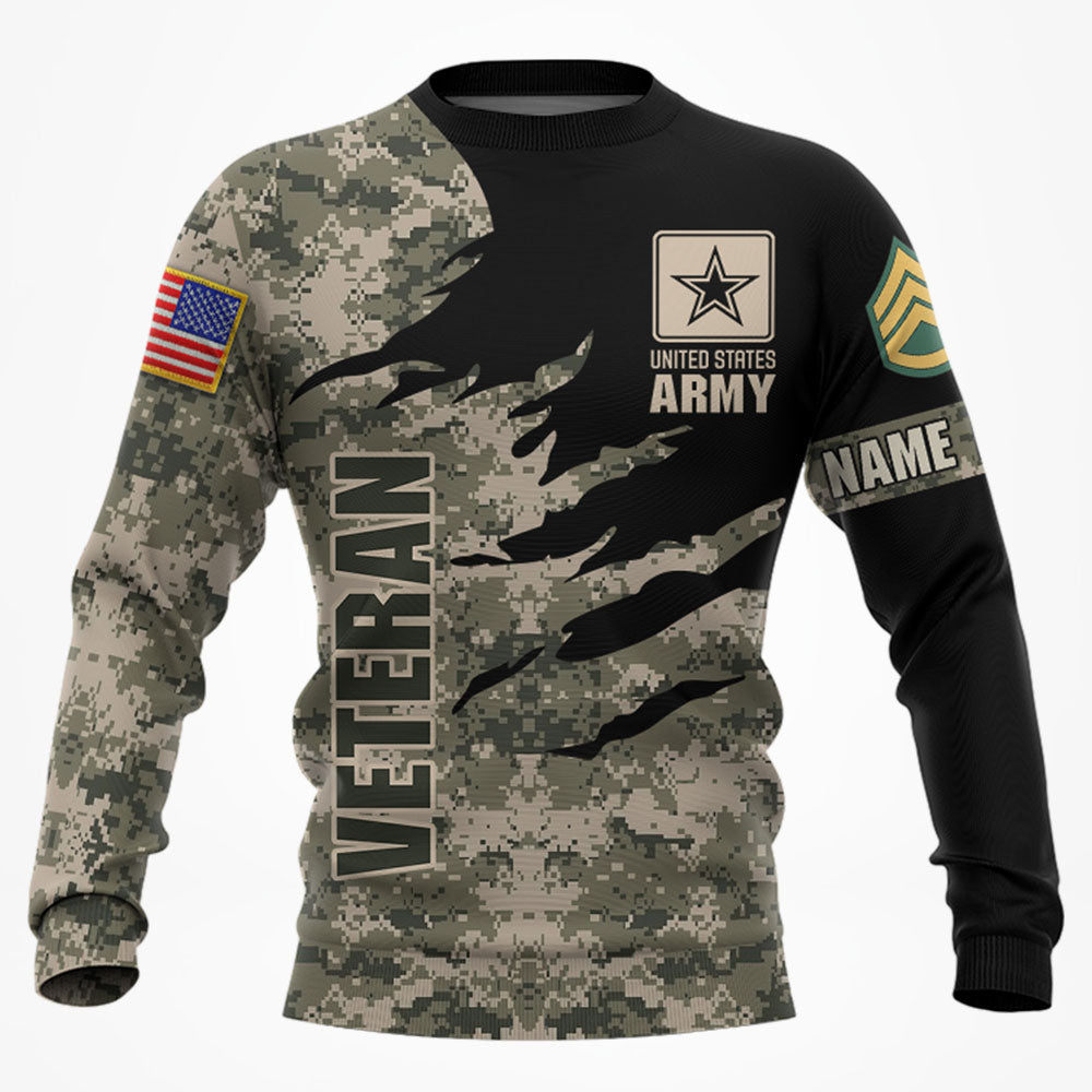 Premium Unique Veteran Shirts Ultra Soft and Comfort Custom Rank Name For Veterans H2511