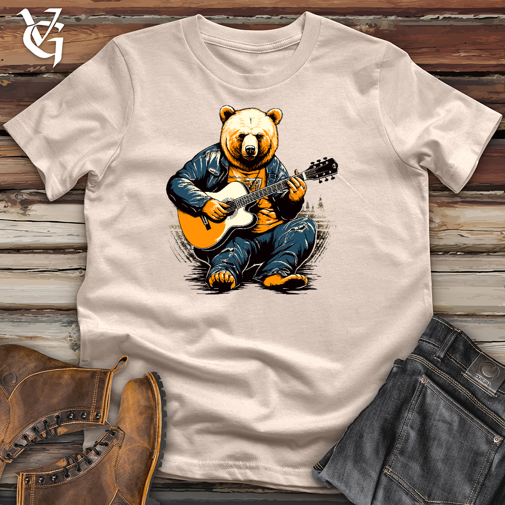 Bear Play Guiter Cotton Tee