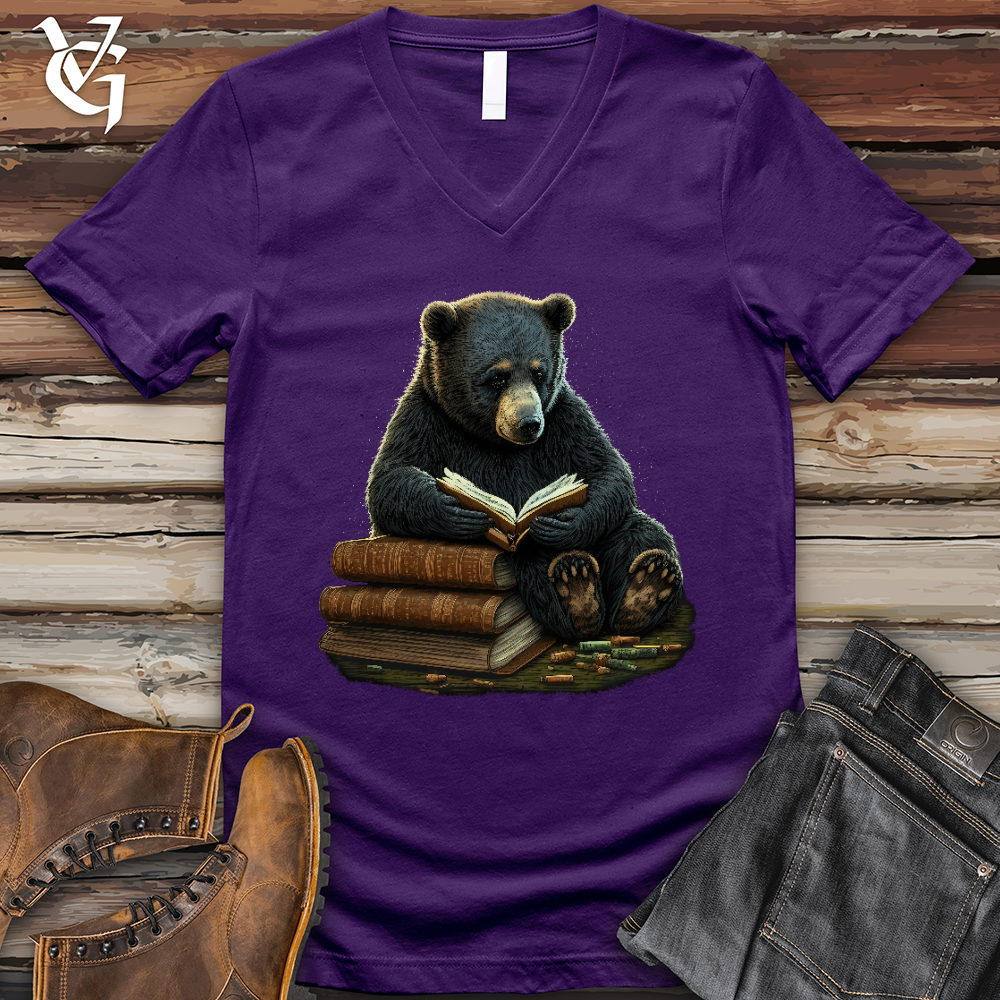 Studious Bear V- Neck Tee