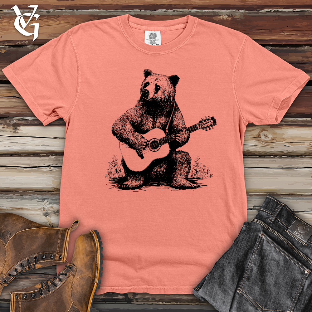 Bear Guitarist Heavy Cotton Comfort Colors Tee