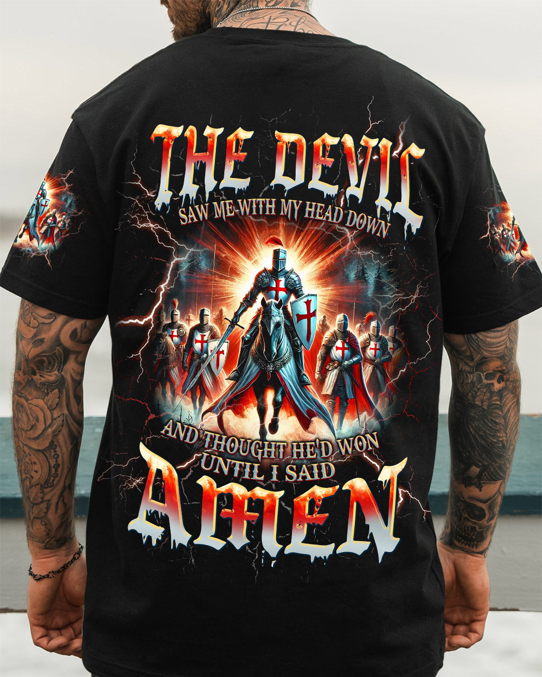 The Devil Saw Me With My Head Down Men's All Over Print Shirt - Tlpq1907244