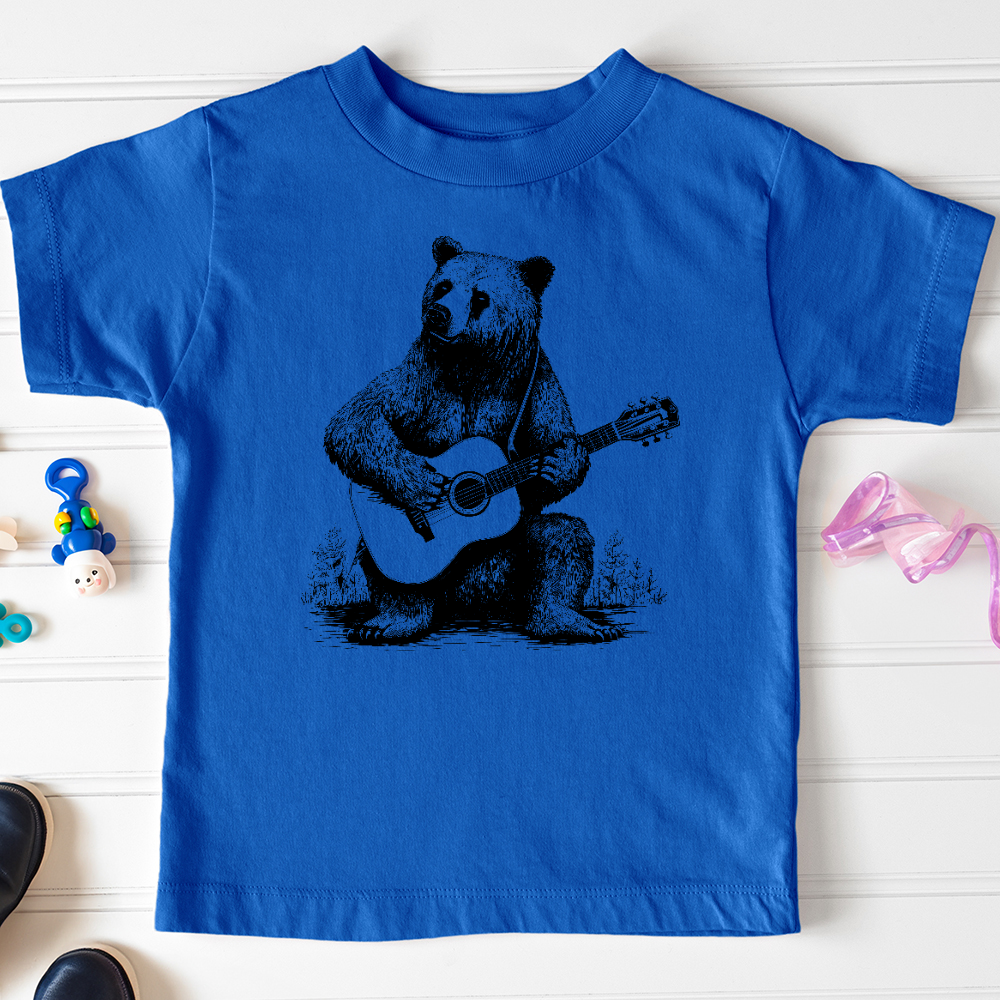 Bear Guitarist Toddler Tee