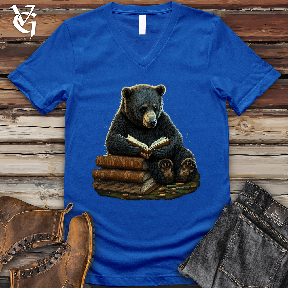 Studious Bear V- Neck Tee