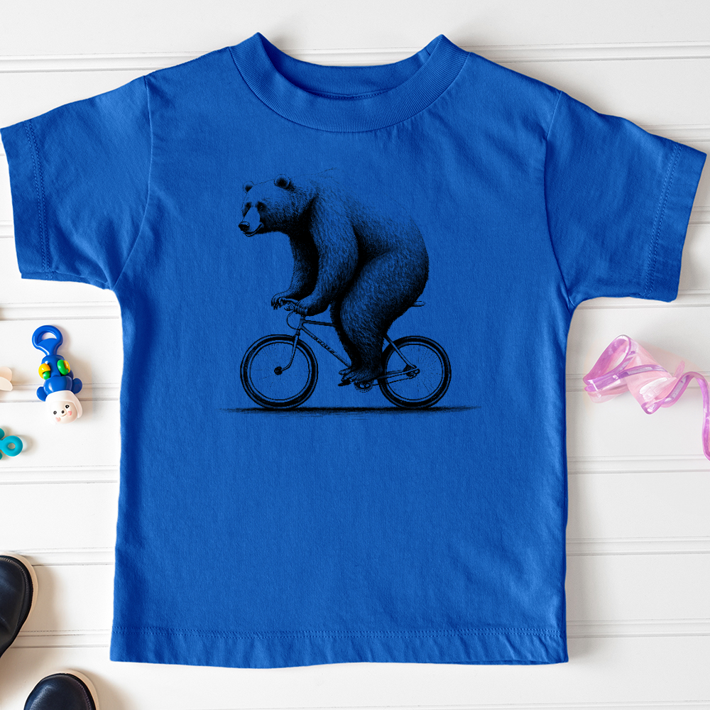 Bear Riding Bike Toddler Tee