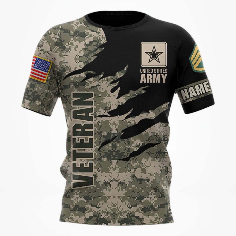 Premium Unique Veteran Shirts Ultra Soft and Comfort Custom Rank Name For Veterans H2511