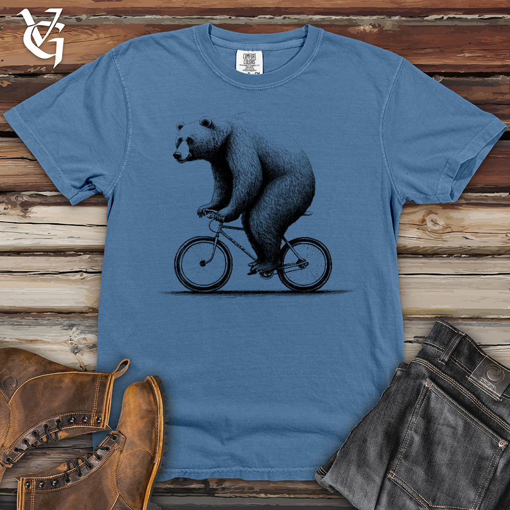 Bear Riding Bike Heavy Cotton Comfort Colors Tee