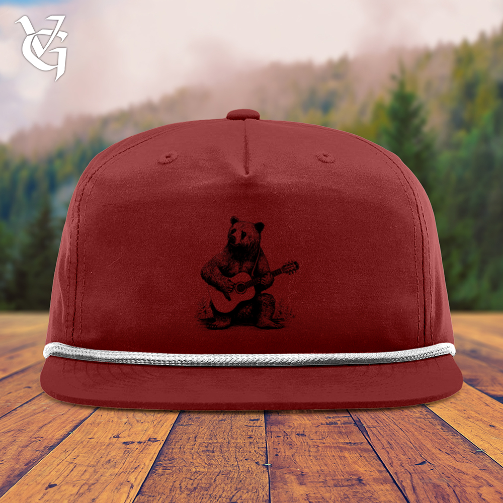 Bear Guitarist Snapback Cap