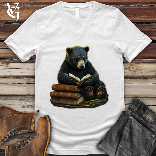 Studious Bear V- Neck Tee