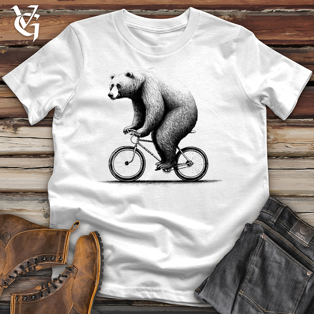 Bear Riding Bike Softstyle Tee