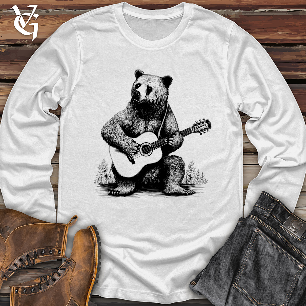 Bear Guitarist Softstyle Long Sleeve