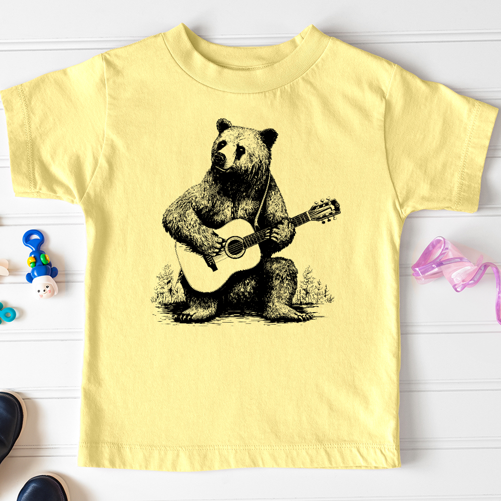 Bear Guitarist Toddler Tee