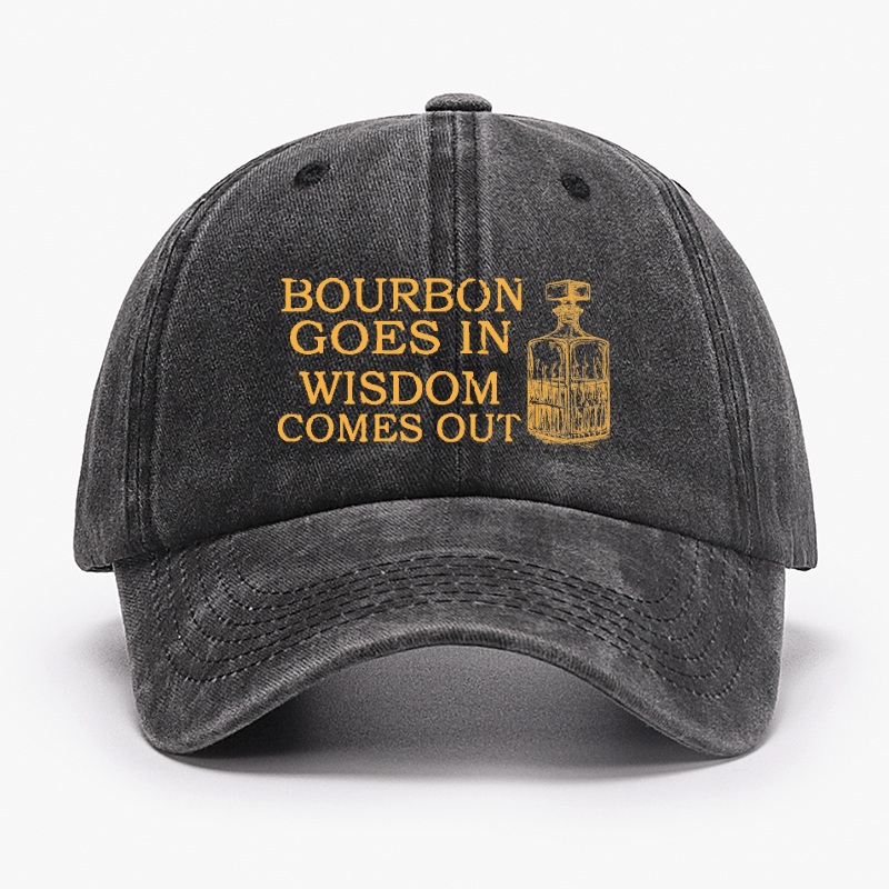 Bourbon Goes In Wisdom Comes Out Cap