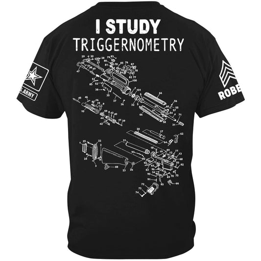 Rifle Schematic I Study Triggernometry Custom Shirt For Veteran H2511