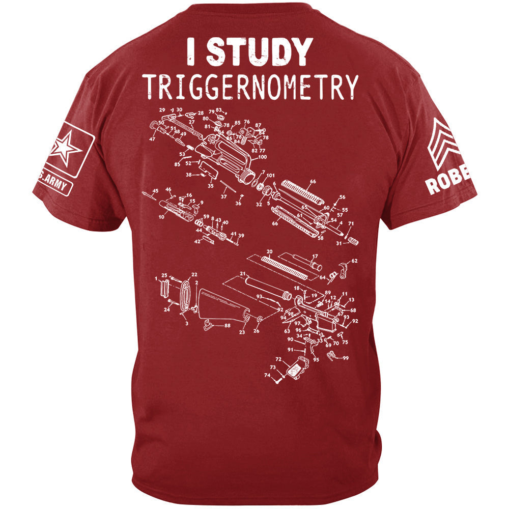 Rifle Schematic I Study Triggernometry Custom Shirt For Veteran H2511