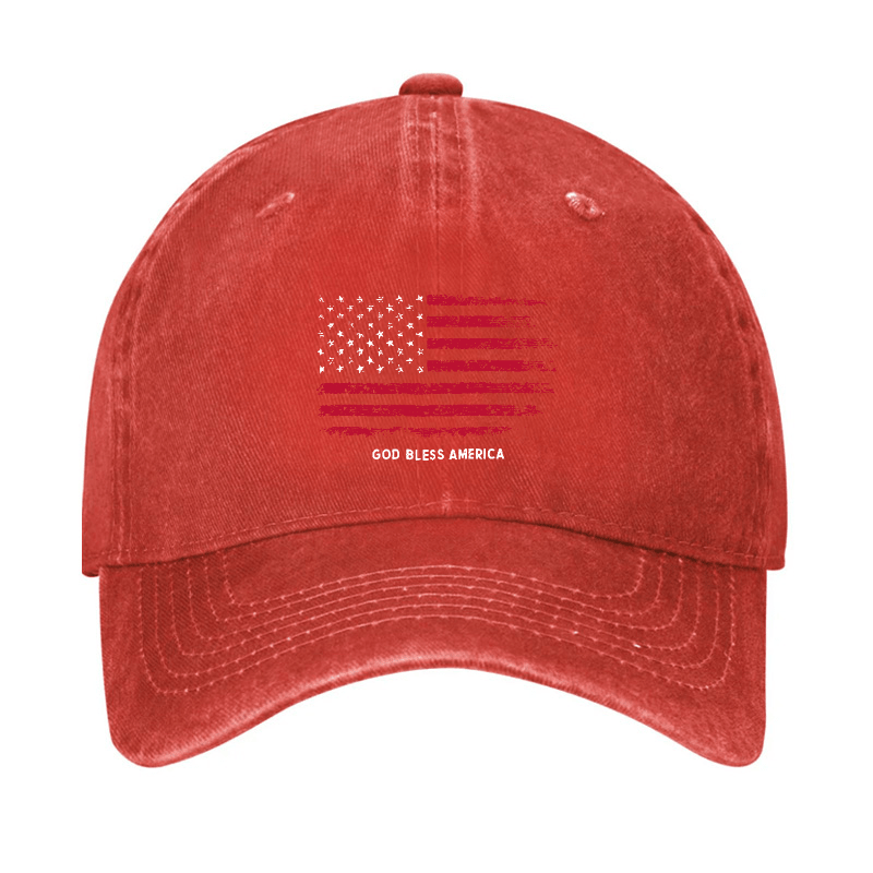 USA Flag God Bless America Cap