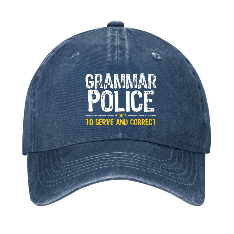 Grammar Police To Serve And Correct Funny Meme Cap