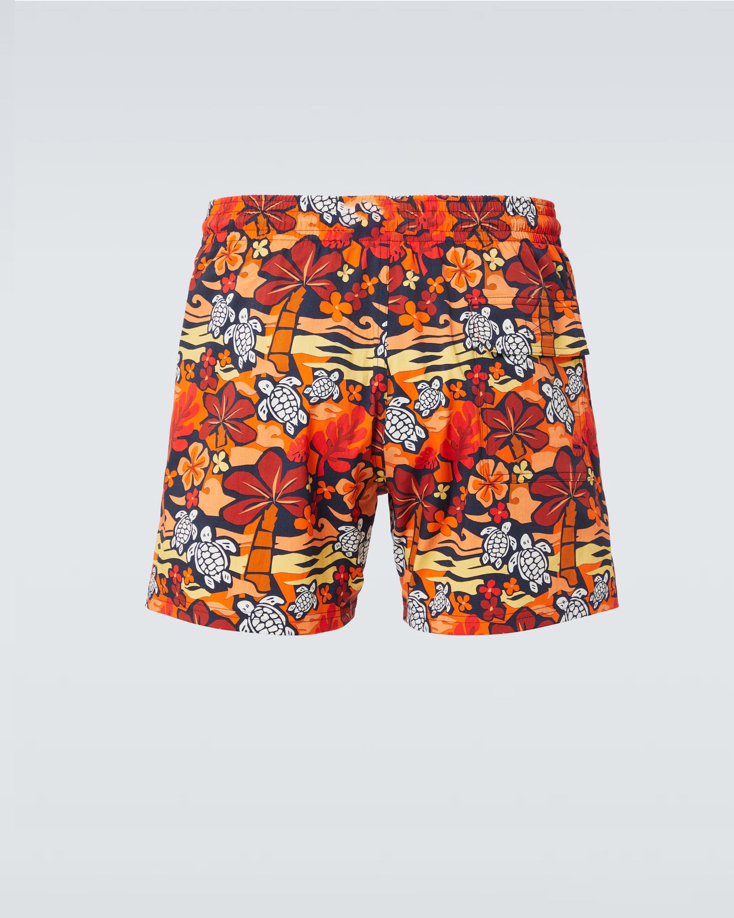 Plus Size Men's Treasure Hawaiian Turtle World Printed Beach Quick-Dry Trunks Swimming Trunks