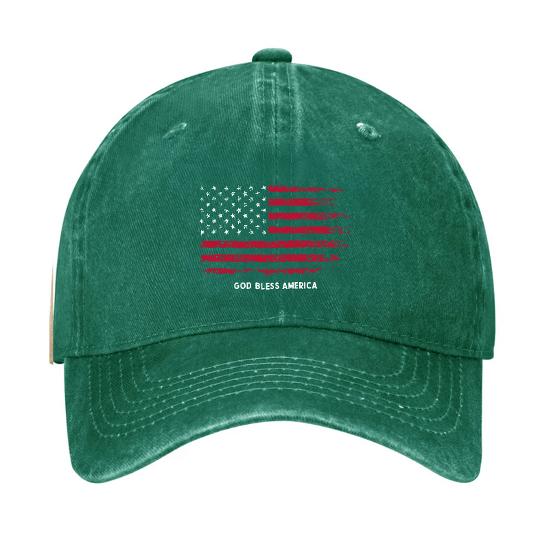 USA Flag God Bless America Cap