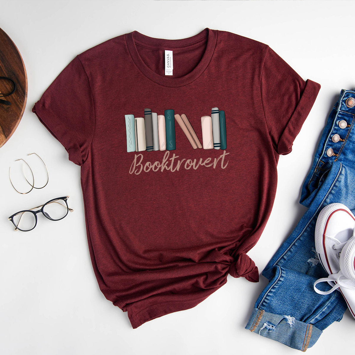 booktrovert color unisex tee