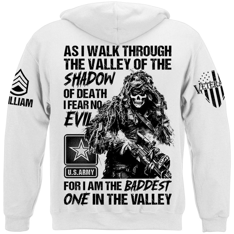 As I Walk Through The Valley Of The Shadow Of Death I Fear No Evil  Custom Shirt For Veteran H2511 Trna