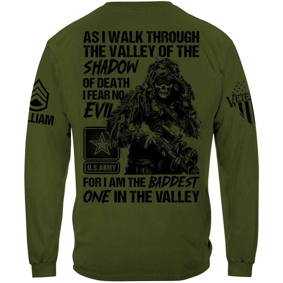 As I Walk Through The Valley Of The Shadow Of Death I Fear No Evil  Custom Shirt For Veteran H2511 Trna