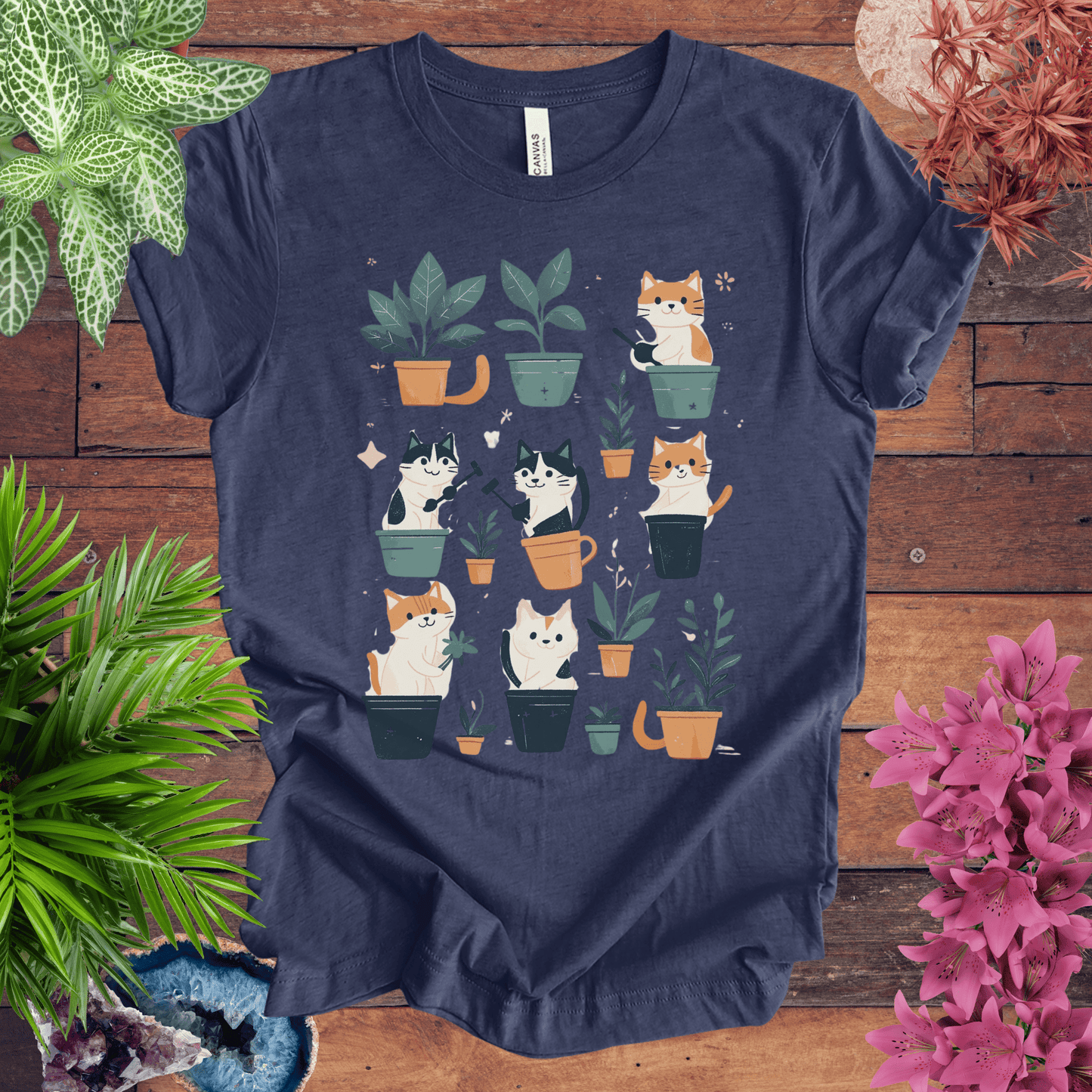 Curious Cats and Houseplants T-Shirt