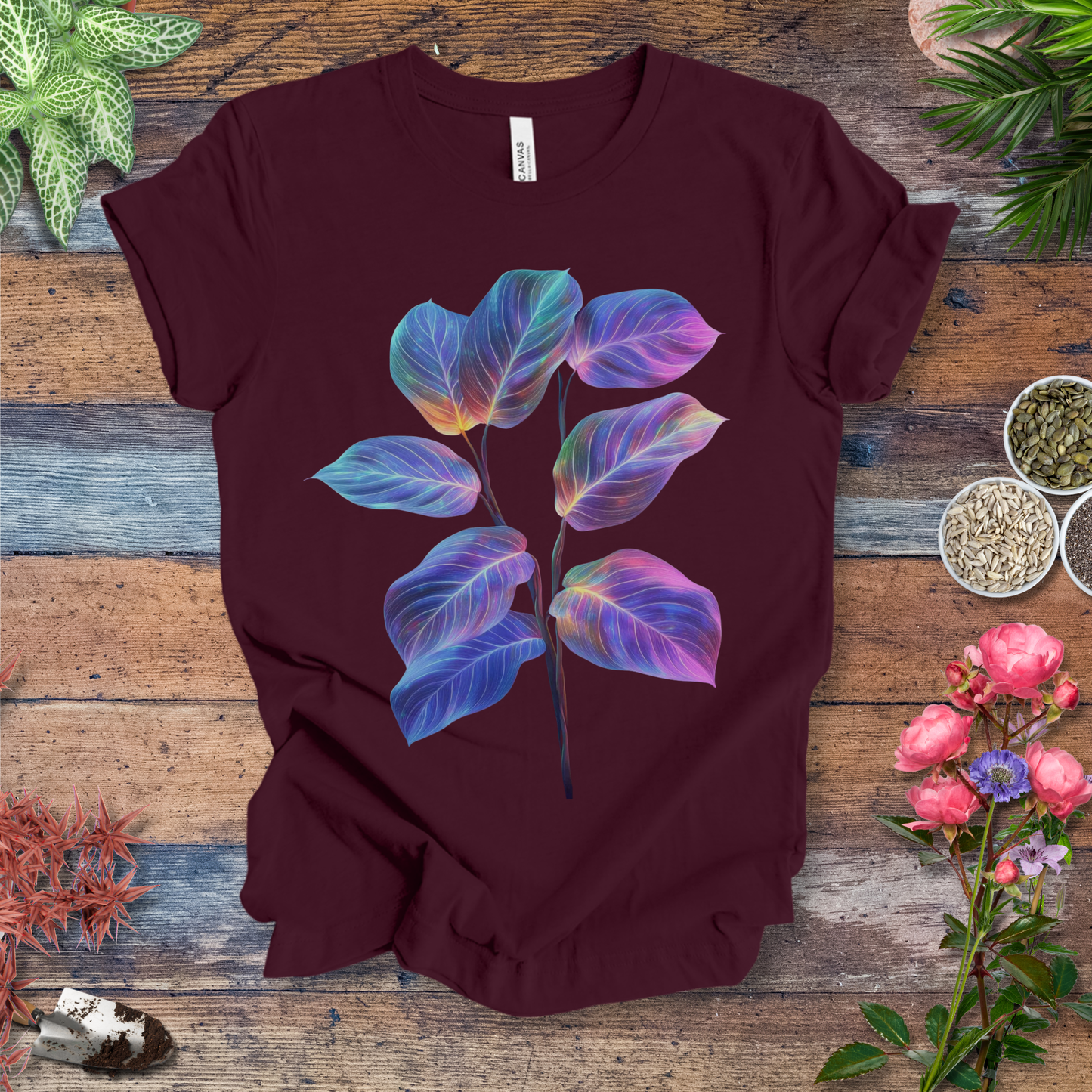 We Are Giving Away Our Popular "Neon Glow Calathea plant T-Shirt" Tee For FREE With All Orders Placed Today!