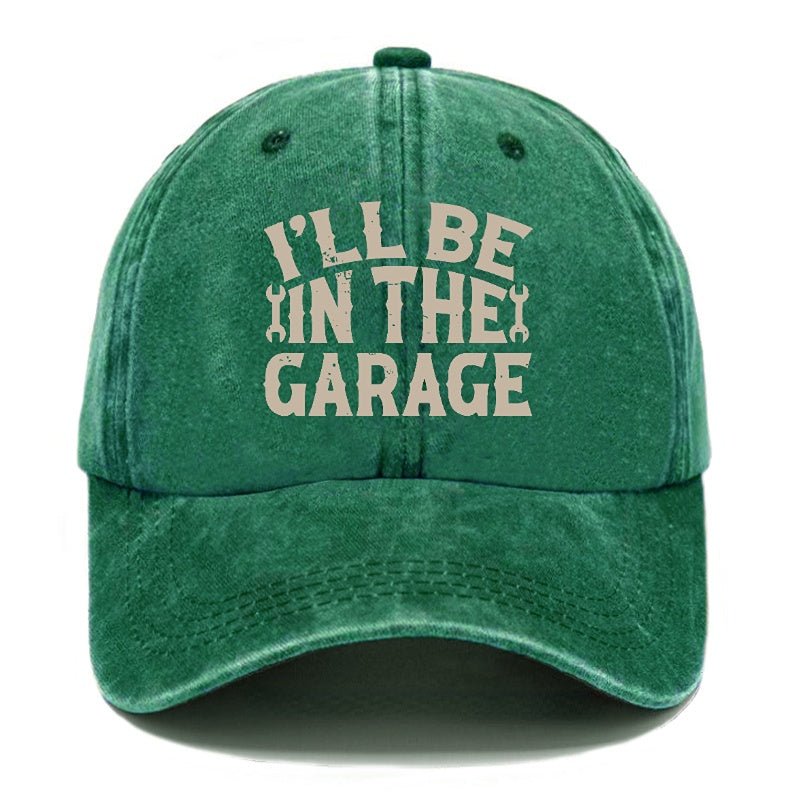 I'll Be In The Garage Funny Mechanic Men's Cap (Free Customization)