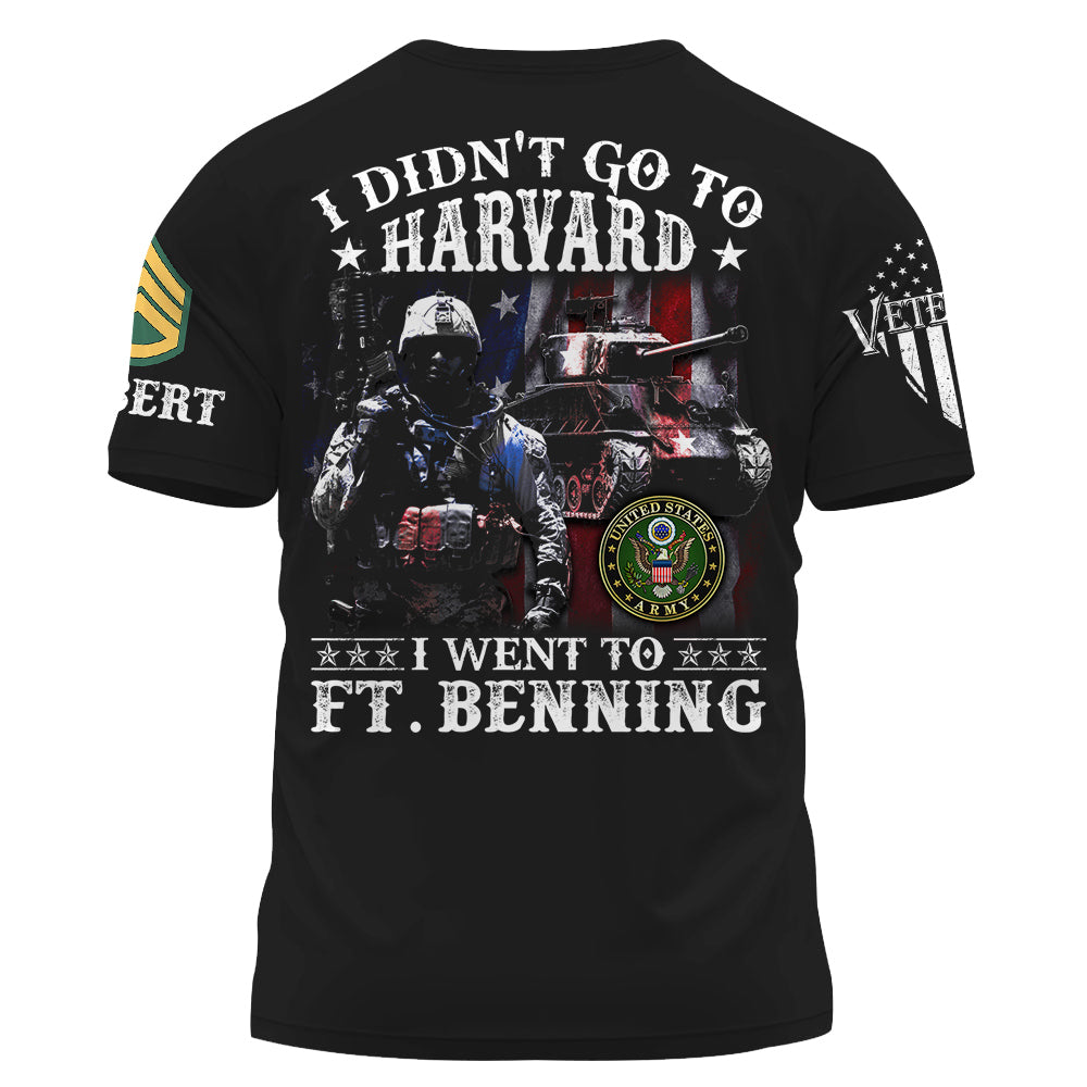 I Didn't Go To Harvard I Went To Military Custom Shirt Gift For Soldier Veteran H2511 Do99