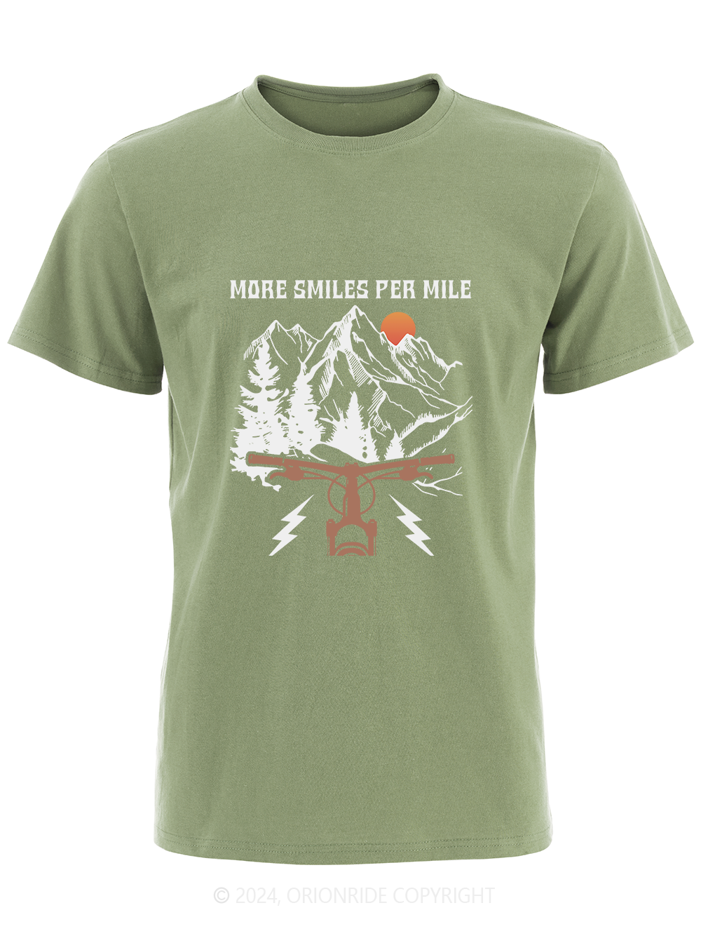 Orionride Short Sleeves More Smiles Per Mile Bike T-Shirt