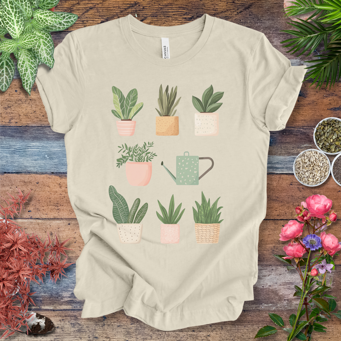 Cute Potted Plant Collection Minimalist T-Shirt