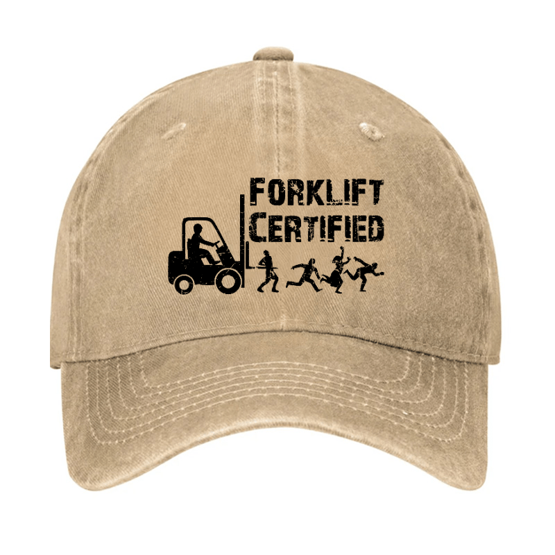 Forklift Certified Funny Cap