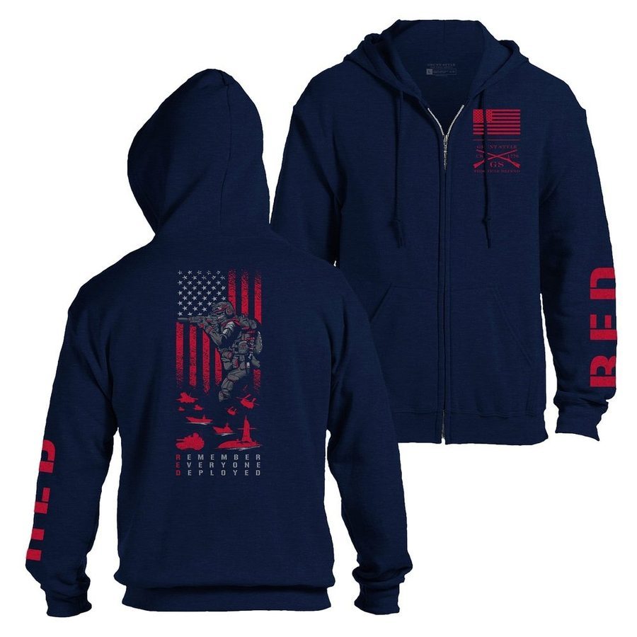 RED Friday Full-Zip Hoodie - Navy