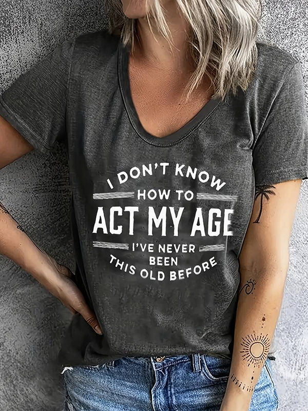 ACT MY AGE Pattern Loveinfaith T-Shirt