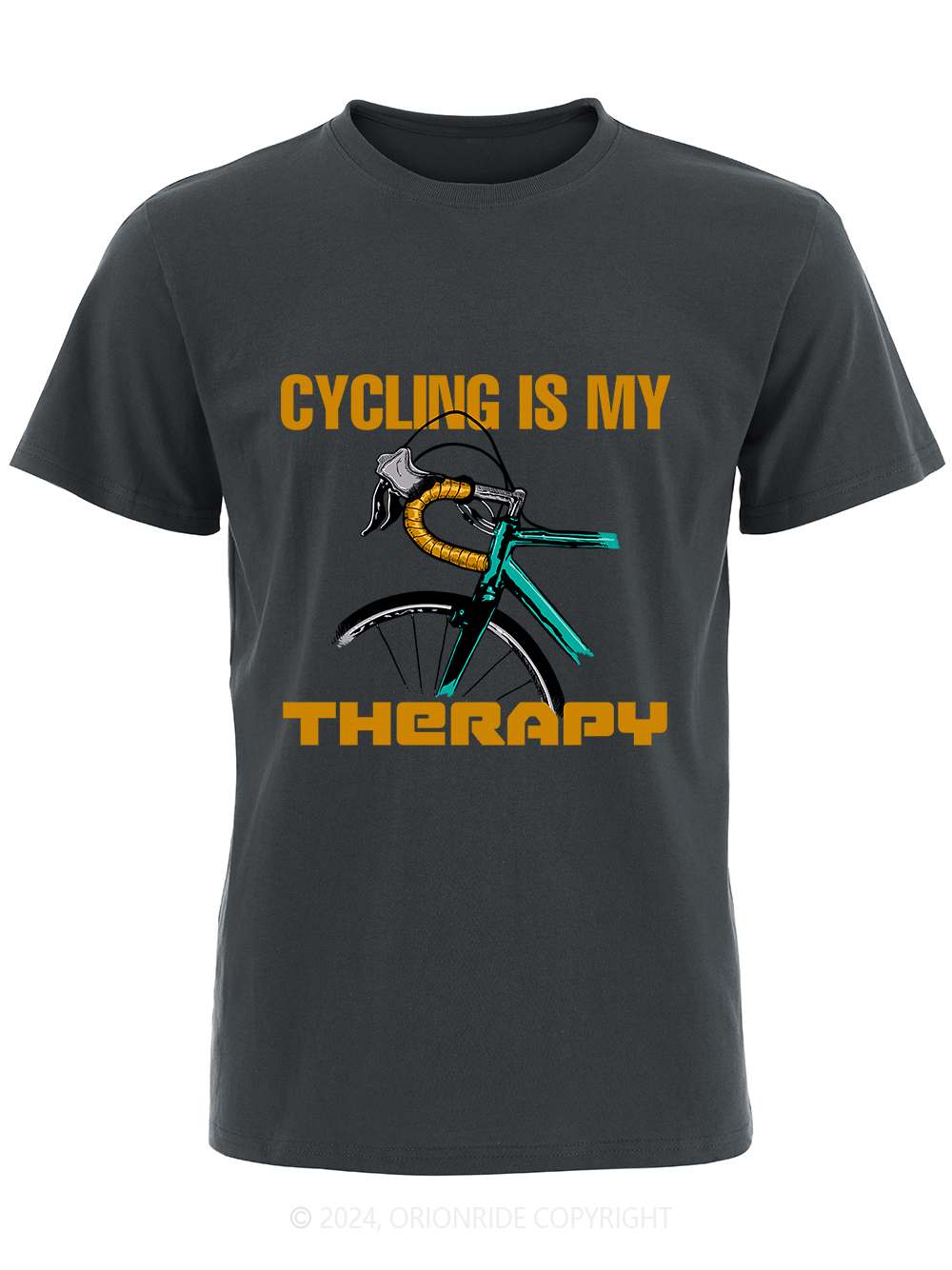 Orionride Short Sleeves Cycling Is My Therapy Bike T-Shirt