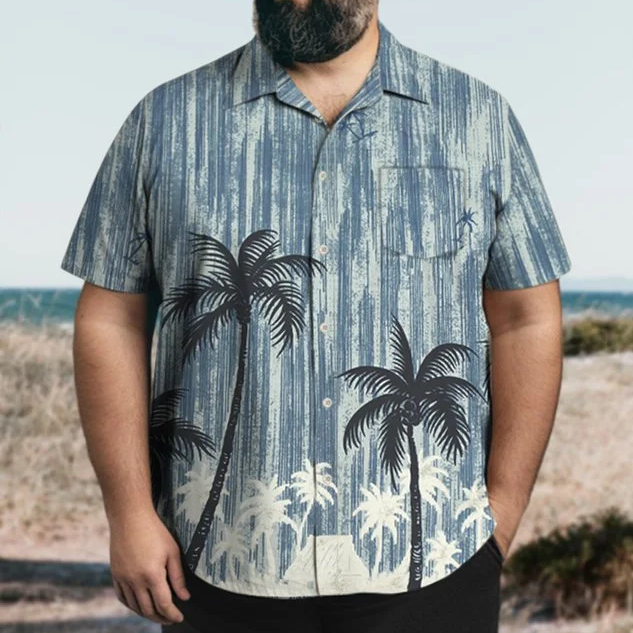 Plus Size Men's Resort Style Shirt