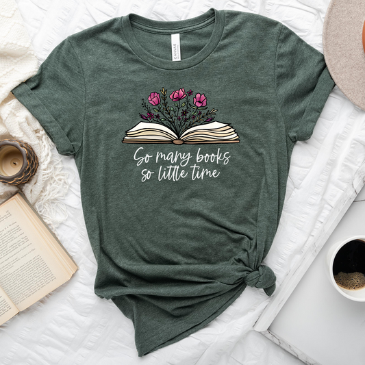 so many books so little time unisex tee