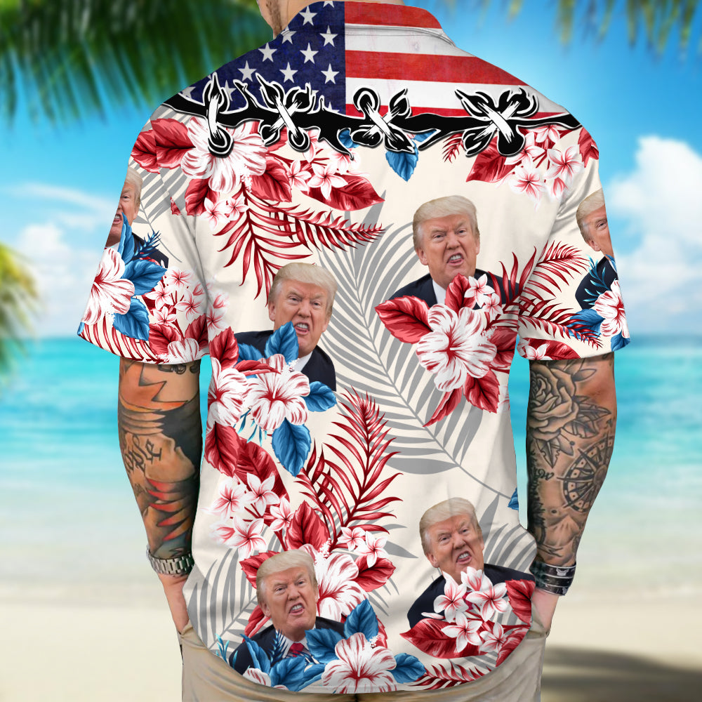 Custom Donald Trump Face Hawaii Shirt N304 62430