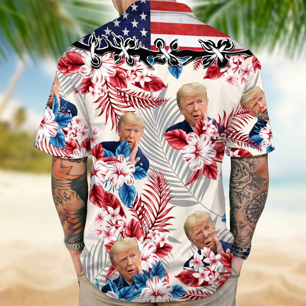 Custom Donald Trump Face Hawaii Shirt N304 62520