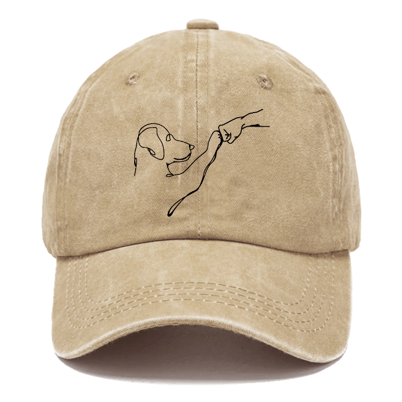 Dog Fist Bump Funny Print Cap (Free Customization)