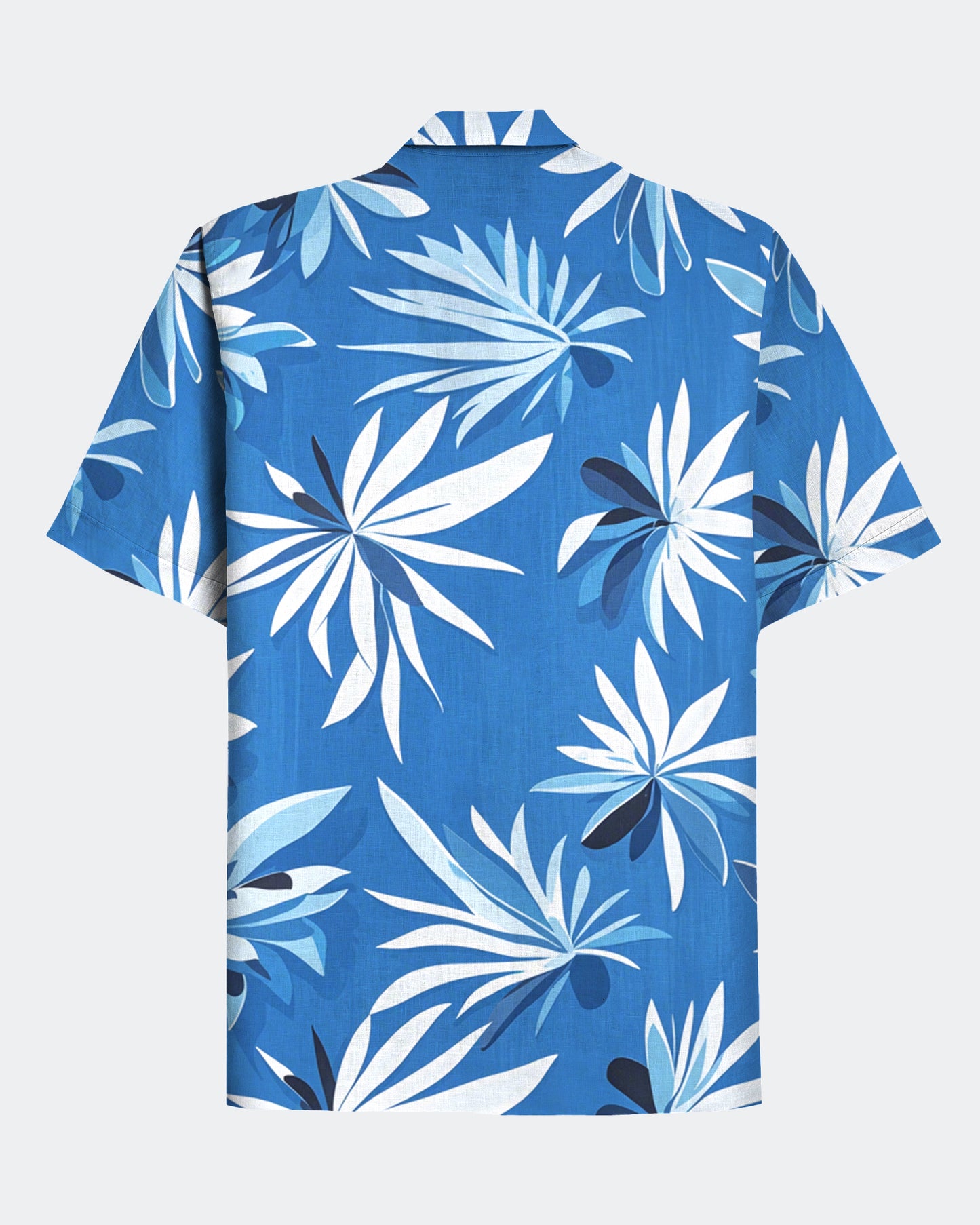 Men's Abstract Plant Graphic Print Hawaiian Casual Short Sleeve Shirt