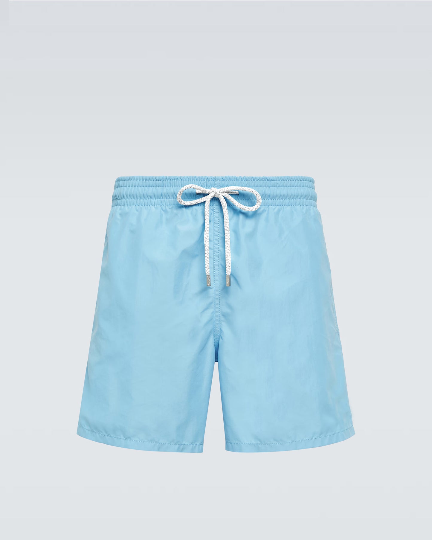 Plus Size Men's Casual Sky Blue Solid Color Beach Quick-drying Trunks Swimming Trunks