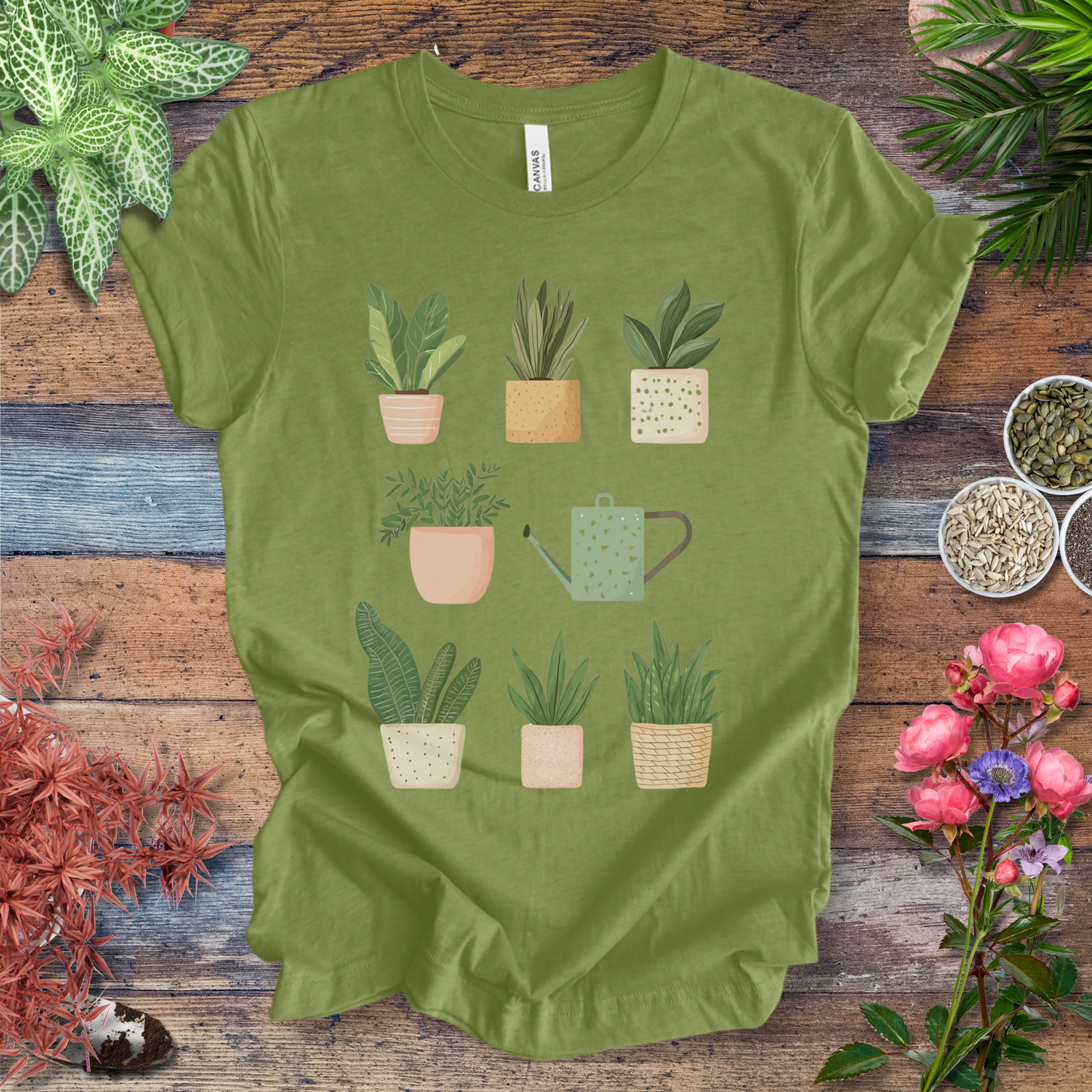 Cute Potted Plant Collection Minimalist T-Shirt