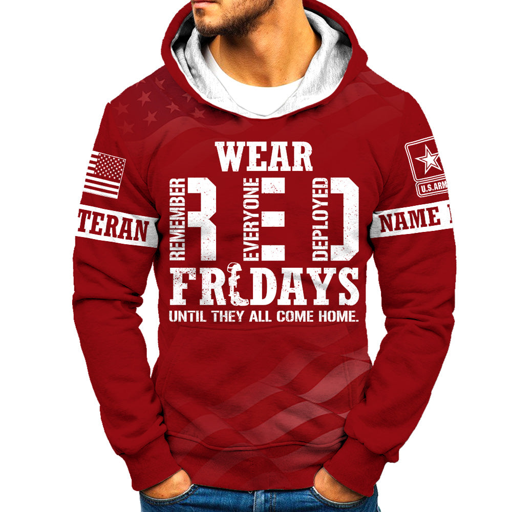 Wear Red Fridays Until They All Come Home Custom Branch Name Shirt For Veteran H2511