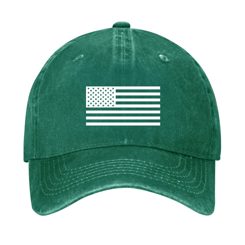 Classic American Flag Print For Men Cap